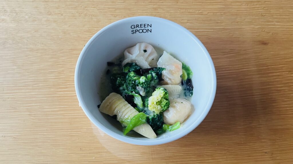 GREEN SPOON メインディッシュ 枝豆ときくらげのえび餃子中華あんかけ